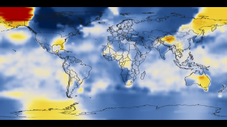 Print resolution still of global temperature anomalies averaged from 1880 to 1884. 