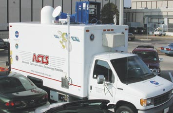 The mobile test van used at Glenn Research Center