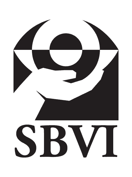 The SBVI Logo, an Eye in a Hand
