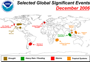 Selected Global Significant Events for December 2006