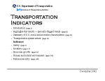 Transportation Indicators Report - October 2000