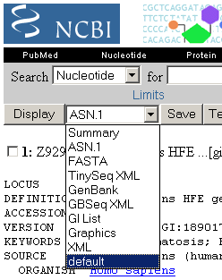 Sequence Display Options