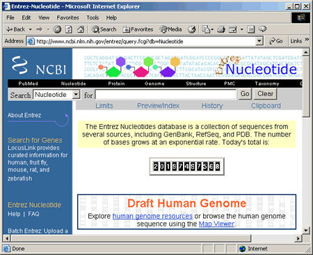 Entrez Nucleotide Home