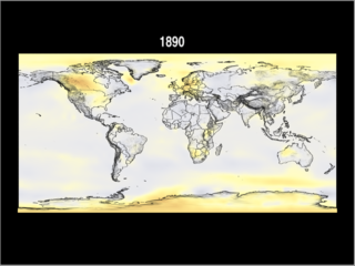1890 - This image shows a decadal winter and spring seasonal  average between 1890 and 1899. Both polar regions are slightly above normal temperatures.