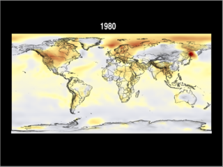 1980 - This  decadal winter and spring seasonal average illustrates slightly warmer then normal average temperatures in the northern latitudes.  