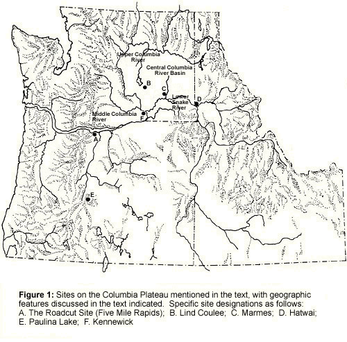 Map of sites on the Columbia Plateau