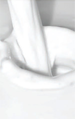 milk splashing into a vessel