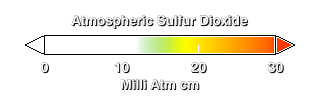 This is the legend for the Sulfur Dioxide animation.