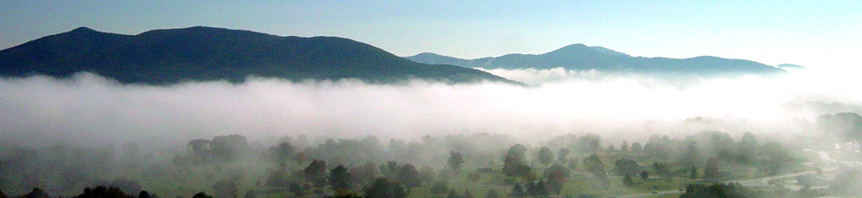 Ground fog in the Roanoke Valley, VA