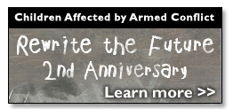 Children Affected by Armed Conflict - Rewrite the Future 2nd Anniversary - Learn More