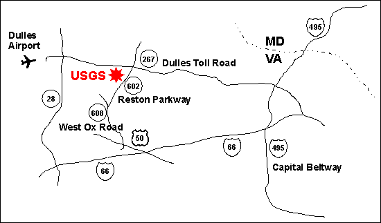 map to the USGS National Center