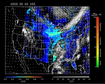 VGEO Composite PM2.5/MODIS Aerosol Optical Depth Data Fusion Animation