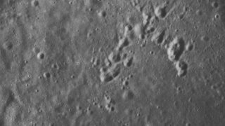 Close-up stereo imagery of the lunar surface surrounding crater Krieger.
Stereoscopic imagery is provided for the left and right eye.