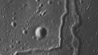 Close-up stereo imagery of the lunar surface surrounding crater Krieger. Stereoscopic imagery is provided for the left and right eye.