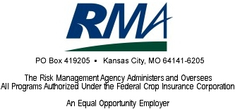 Logo for the Risk Management Agency - 6501 Beacon Drive - Kansas City, Missouri 64133 