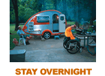 STAY OVERNIGHT -- campgrounds - cabins - motels - lodging - reservations and more.