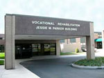 Photo of the front of the IVRS building in Des Moines, IA.
