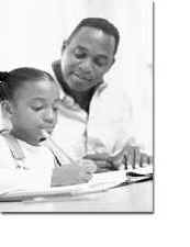 dad helping daughter with homework