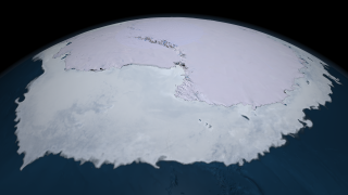 Sea ice surrounding Antarctica on September 21, 2005.