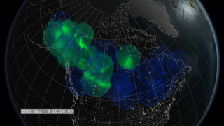 As local morning arrives, the ASI stations turn off, starting from the eastern portion of Canada.