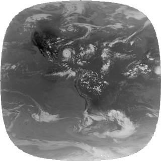 GOES-12 full-disk shortwave infrared imagery of Hurricane Katrina from August 23, 2005 to August 31, 2005.