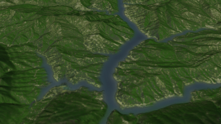 Part 2: This animation flies over the Three Gorges Dam area in 2006 revealing the massive rise in water level far upstream.