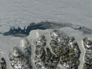 Image of Ayles ice shelf on August 13, 2005 at time 00:55 GMT
