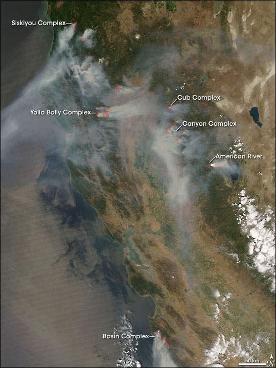 Fires in California Image. Caption explains image.