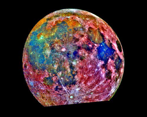 Moon - False Color Mosaic