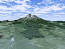 Perspective View with Landsat Overlay