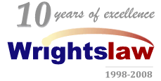 Wrightslaw logo 10th anniversary