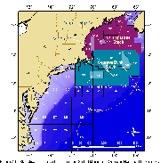Figure 2.1 Statistical areas used to define the Gulf of Maine and Georges Bank haddock stock.