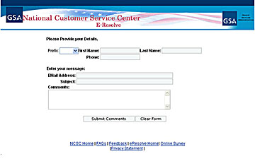 Screenshot of the E-Resolve site's login page