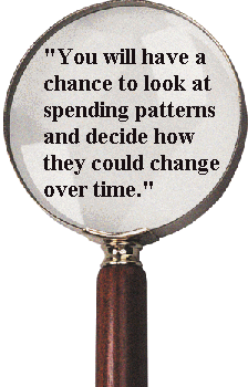 "You will have a chance to look at spending patterns and decide how they could change over time."