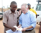 Camp architect explains camp expansion plans to Acting Assistant Secretary Witten, August 2008 [Photo by UNHCR Nairobi Office]