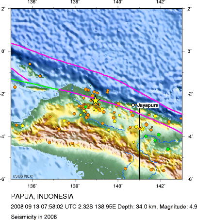 Seismicity in 2008