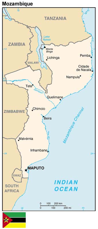 Map of Mozambique