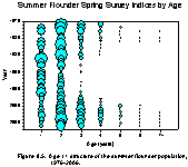 Figure 8.5.  Age 1+ structure of the summer flounder population, 1976-2006.