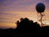 a sunset at the radar