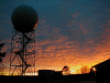 sunset at the radar