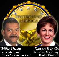 Graphic including photograph of Willie Hulon and Donna Bucella