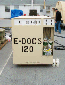 Photo of EDOCS System, with panel open to show interior cannisters.