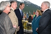 Defense Secretary Robert M. Gates and his wife Becky meet with Canadian Defense Minister Peter MacKay, center, upon their arrival in Banff, Canada, Sept. 2, 2008.  