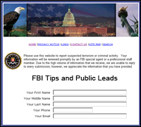 FBI Tips and Public Leads webpage