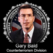 Graphic of Gary Bald and the FBI Seal