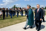 RUMSFELD HOSTS AFGHAN PRESIDENT - Click for high resolution Photo