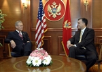 RUMSFELD VISITS MONTENEGRO - Click for high resolution Photo