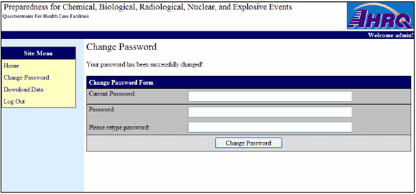 After logging in for the first time, it is highly recommended that you change your password.