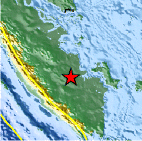 Small map showing earthquake