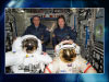 Expedition 12 with spacesuits